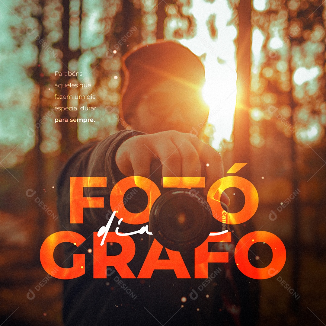 Parabéns Àqueles que Fazem um Dia Especial Dia do Fotógrafo Social Media PSD Editável