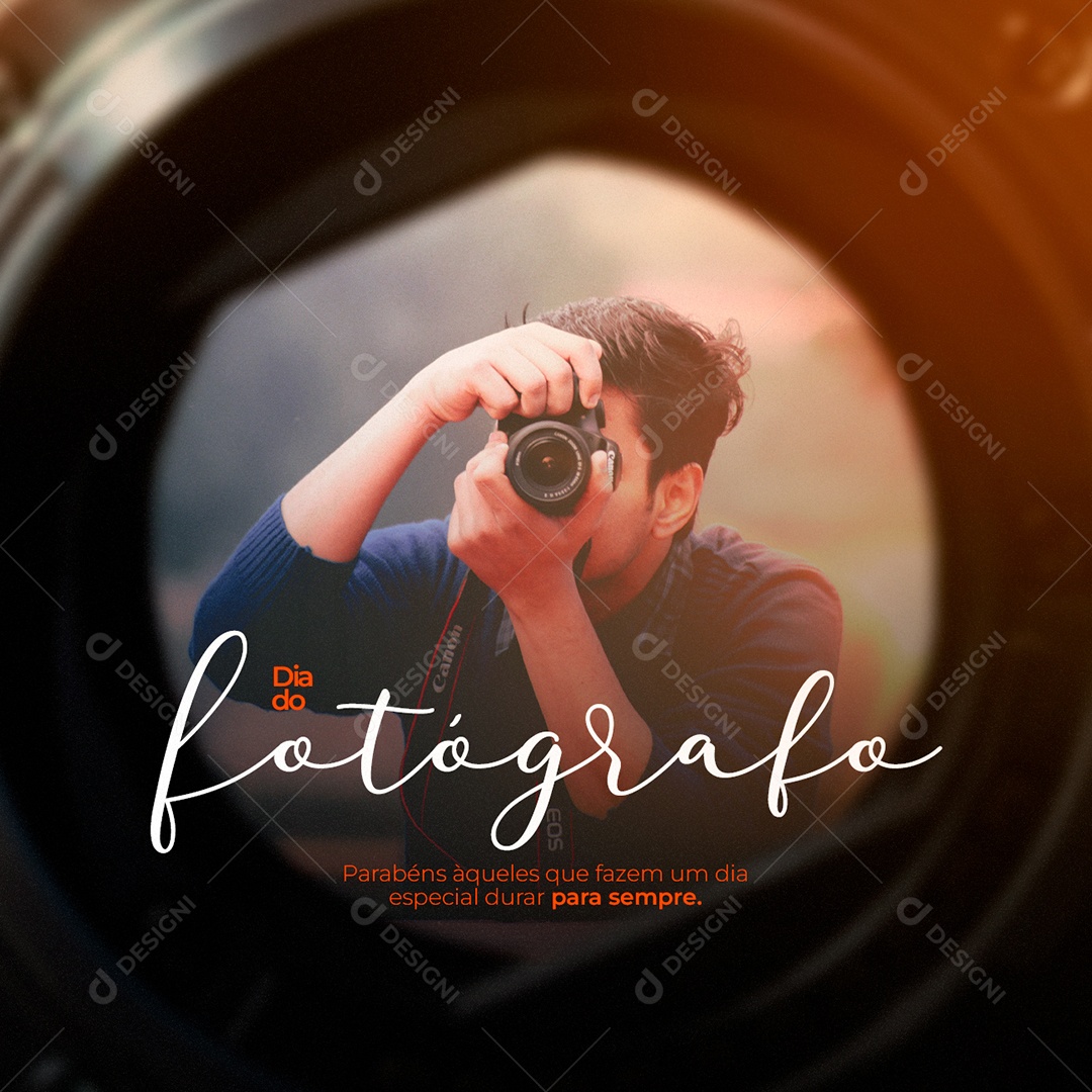 Parabéns Àqueles que Fazem um Dia Especial Dia do Fotógrafo Social Media PSD Editável