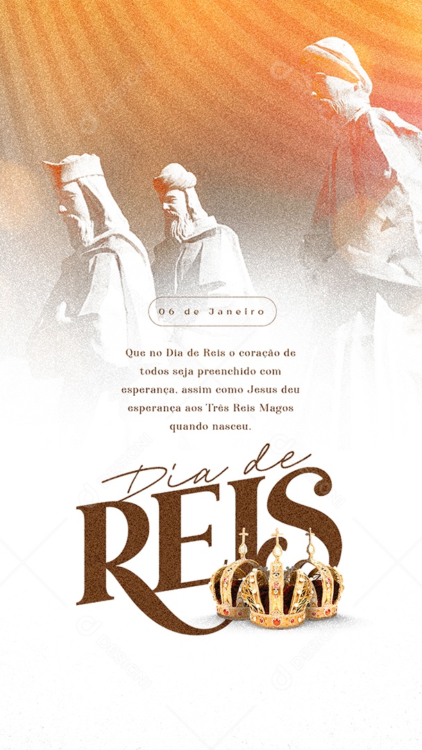 Story Que no Dia de Reis o Coração de Todos Seja Preenchido com Esperança Social Media PSD Editável