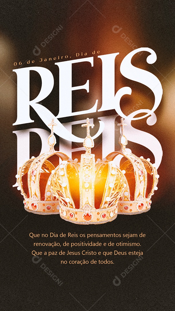 Story Que no Dia de Reis Os Pensamentos Seja de Renovação Social Media PSD Editável