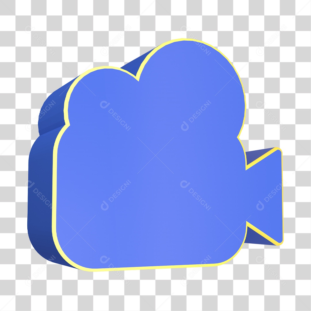 Ilustração de Câmera 3D Para Composição PNG Transparente