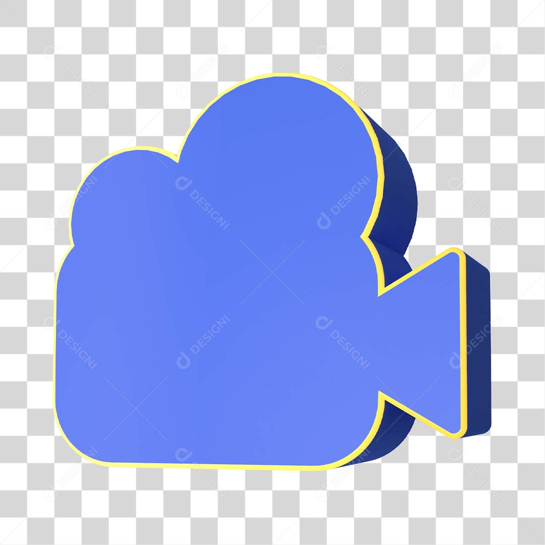 Ilustração de Câmera 3D Para Composição PNG Transparente