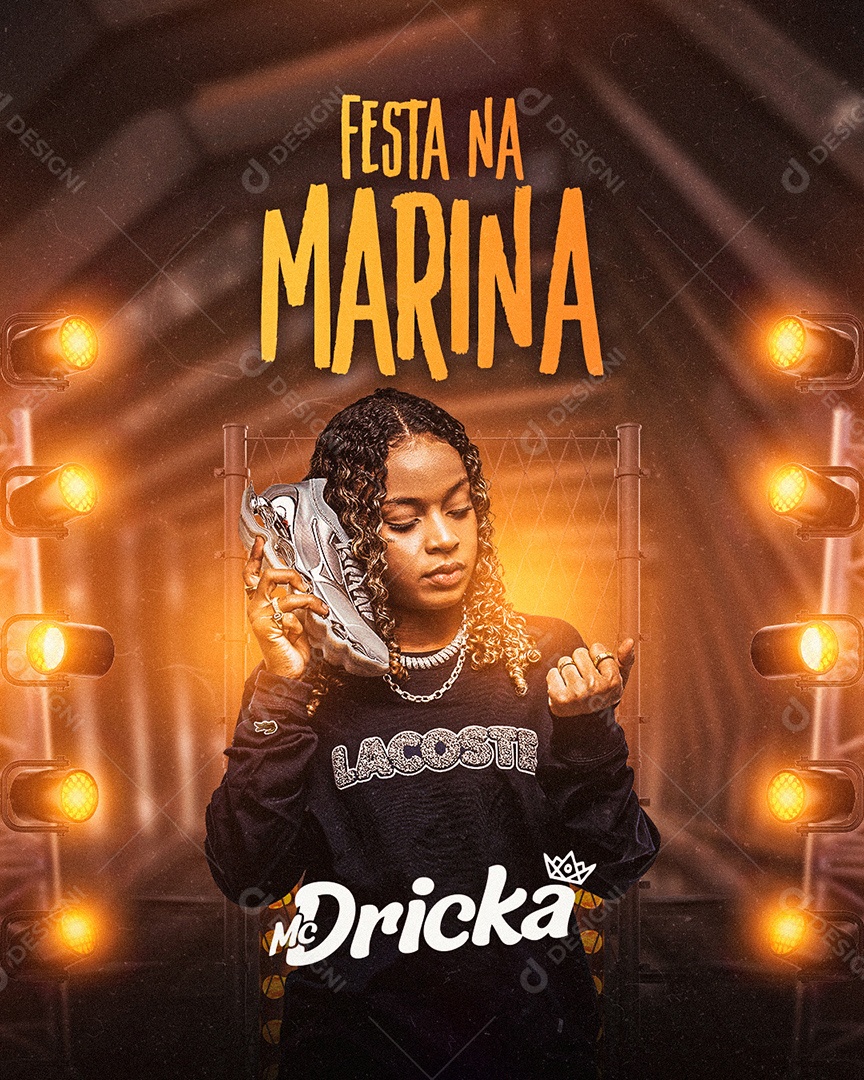 Flyer Show Festa na Manina MC Dricka ocial Media PSD Editável