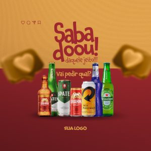 Sabadou Daquele Jeito! Vai Pedir Qual? Distribuidora de Bebidas Social Media PSD Editável
