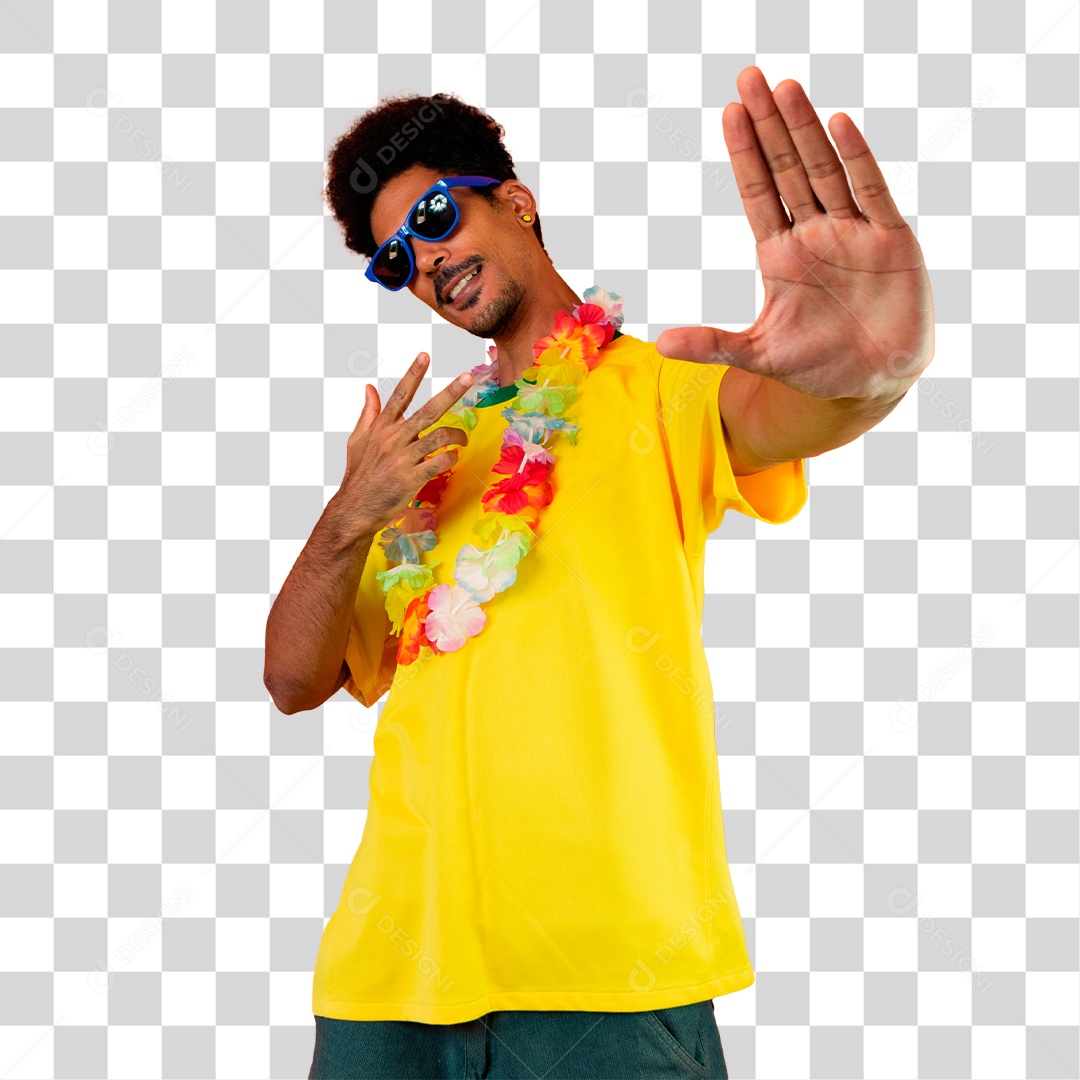 Torcedor de Futebol Torcendo Pelo Seu Time Brasil PNG Transparente