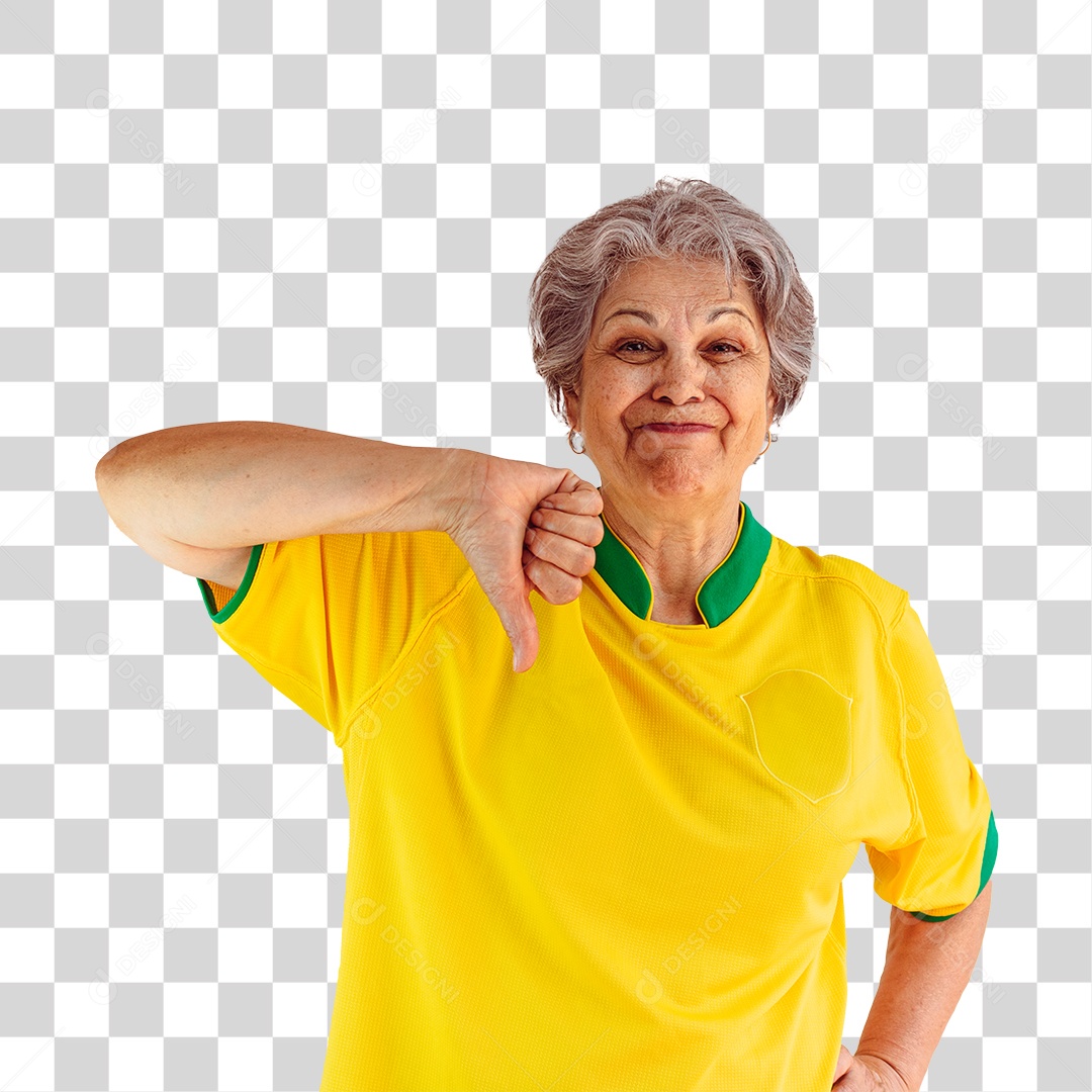 Torcedora de Futebol Torcendo Pelo Seu Time Brasil PNG Transparente