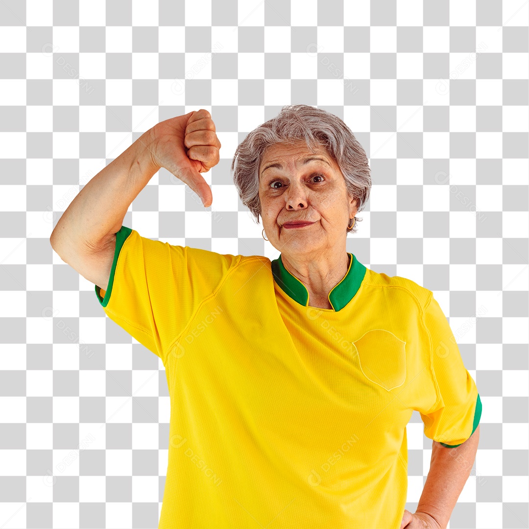 Torcedora de Futebol Torcendo Pelo Seu Time Brasil PNG Transparente