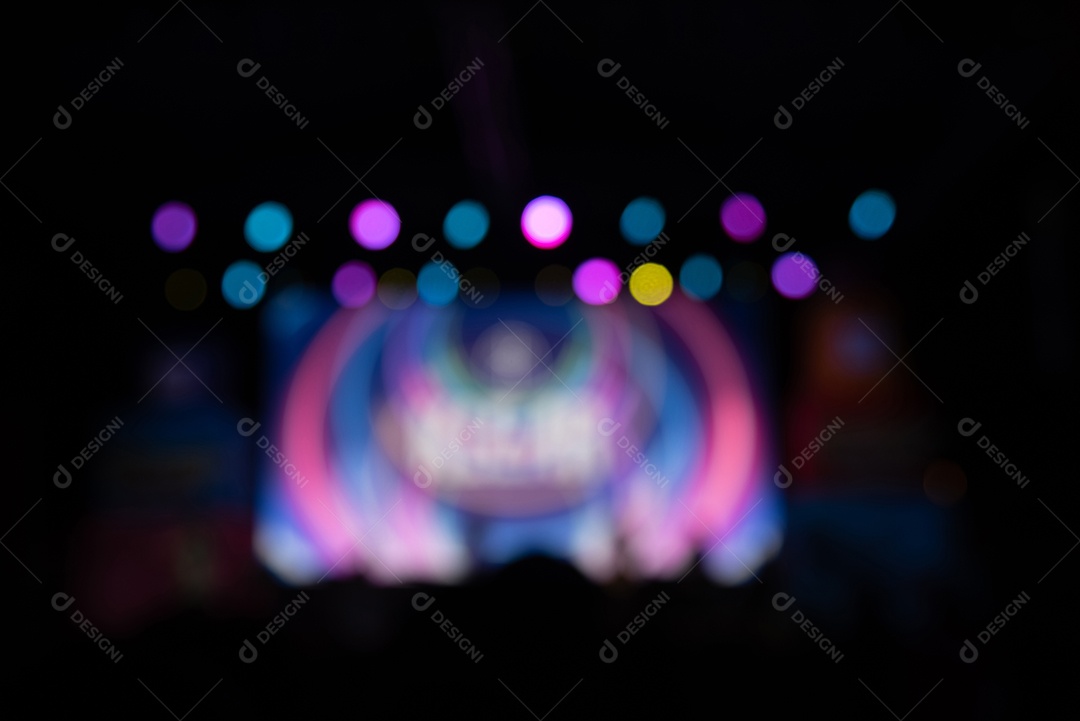 Desfoque o concerto de entretenimento do festival de iluminação no palco