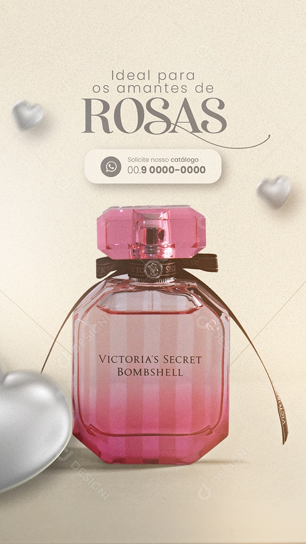 Story Ideal para os Amantes de Rosas Perfumaria Social Media PSD Editável