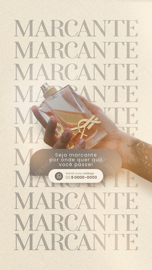 Story Seja Marcante por Onde Quer que Você passe Perfumaria Social Media PSD Editável