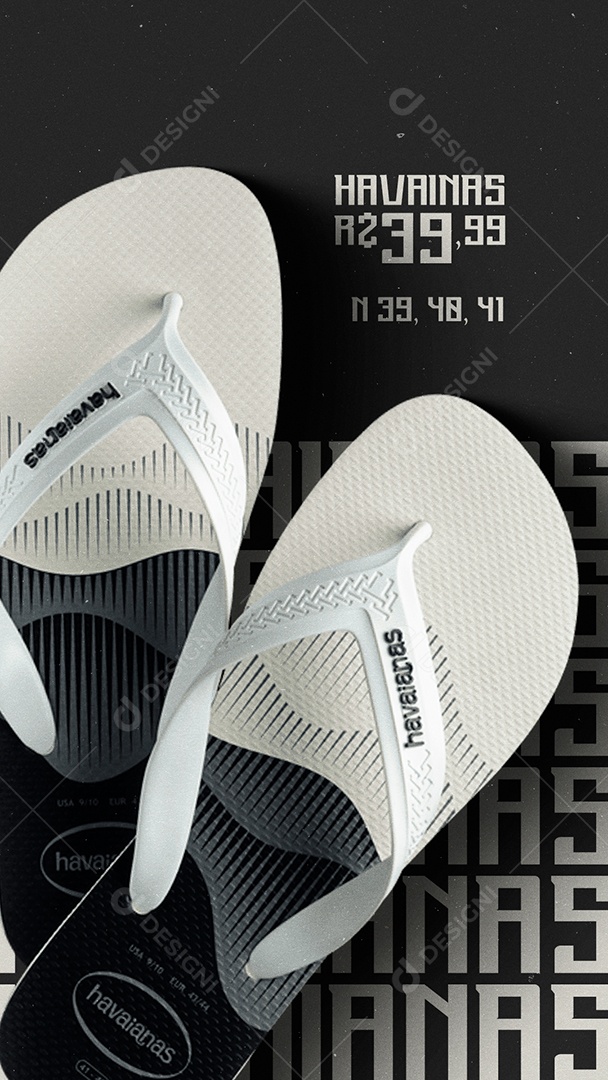 Story Havaianas 39,99 Loja de Chinelos Social Media PSD Editável