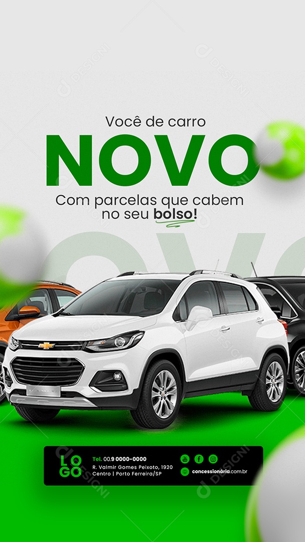 Story Você de Carro Novo Concessionária Social Media PSD Editável