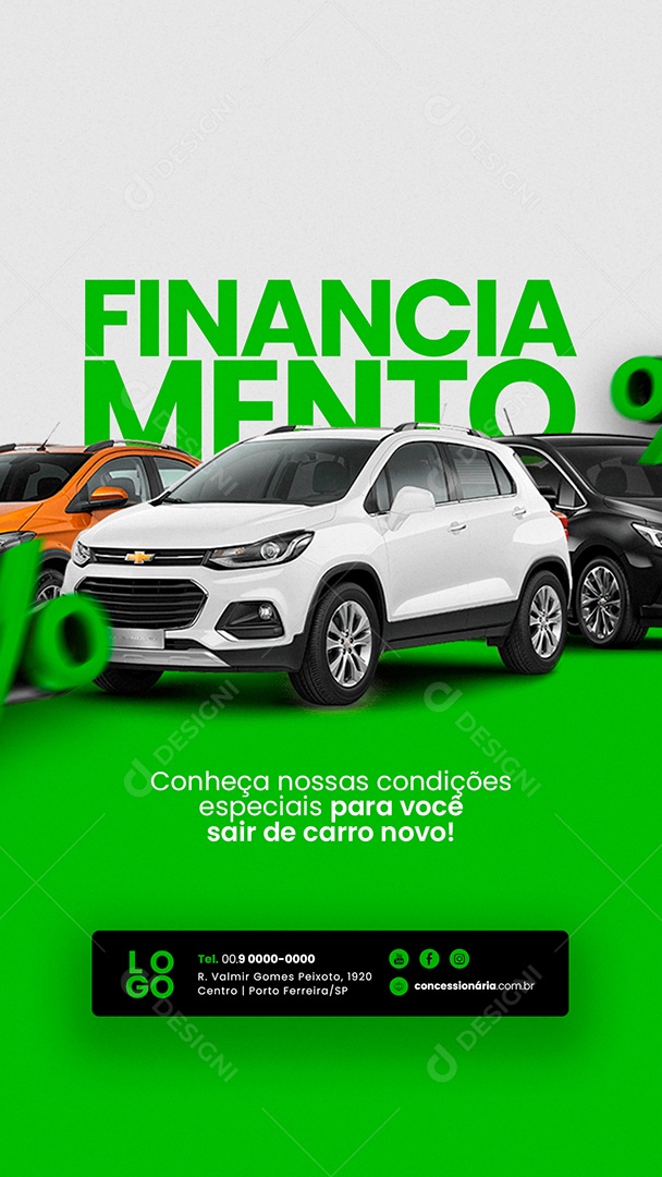 Story Financiamento Conheça Nossas Condições Concessionária Social Media PSD Editável