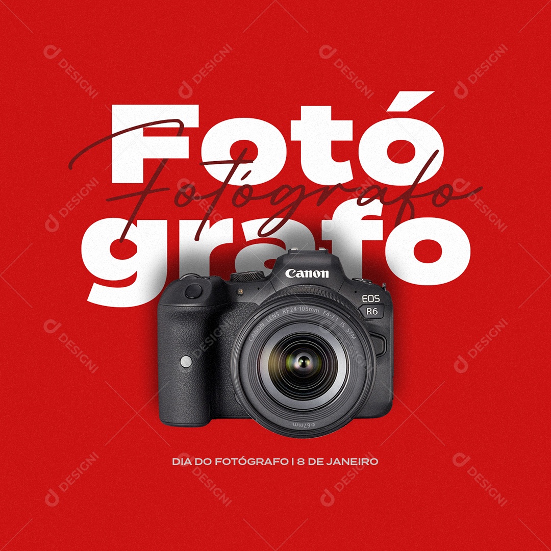 Dia do Fotógrafo 8 de Janeiro Social Media PSD Editável