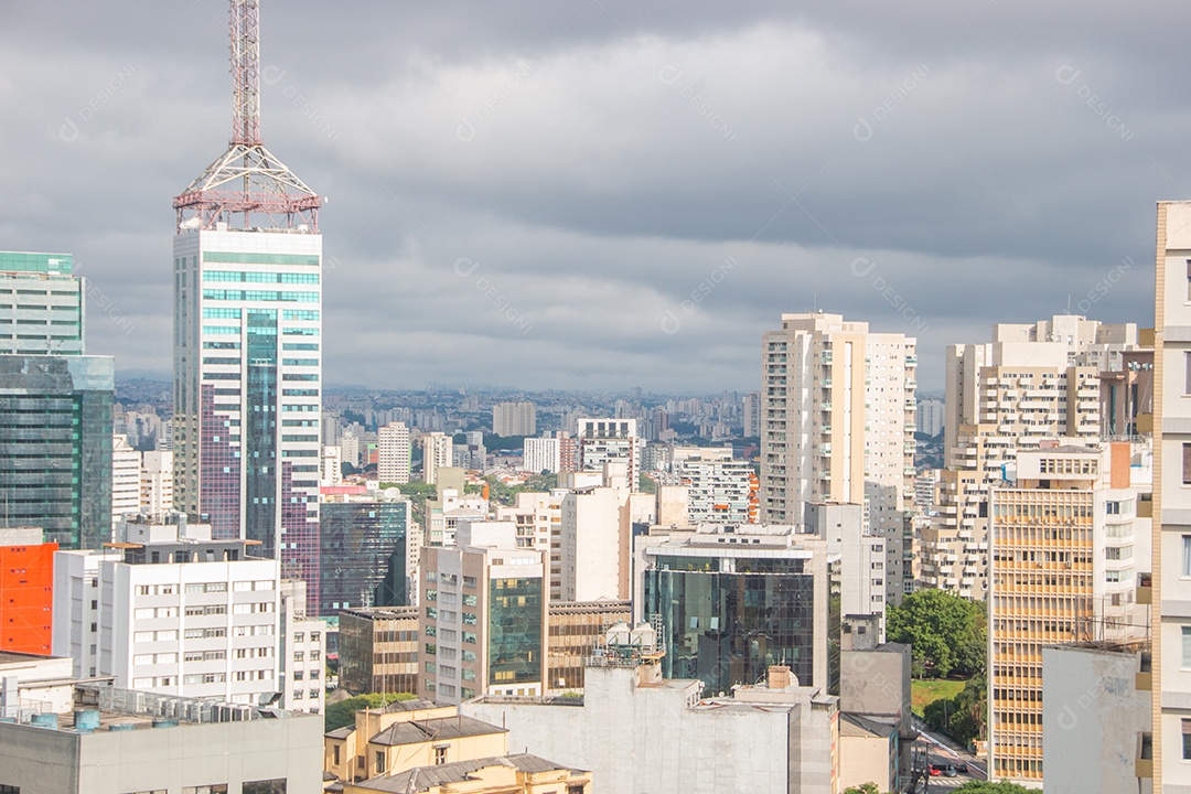 Prédios no centro de São Paulo.