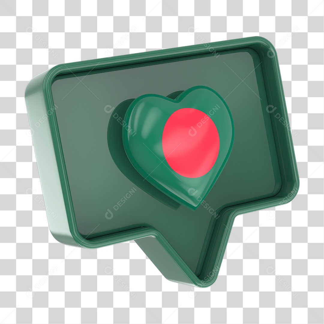 Caixa de Texto com Bandeira da Bangladesh Dentro PNG Transparente
