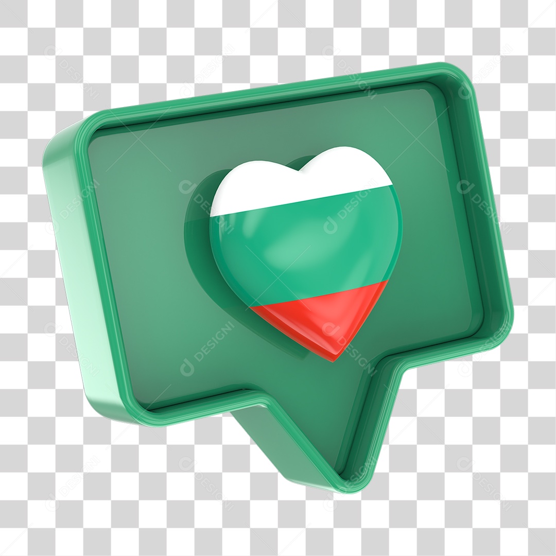 Caixa de Texto com Bandeira da Bulgária Dentro PNG Transparente