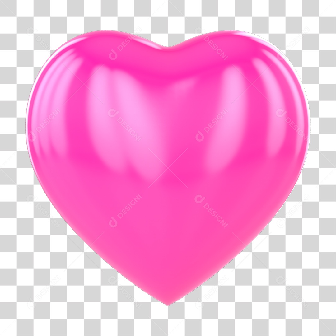 Coração Rosa PNG Transparente