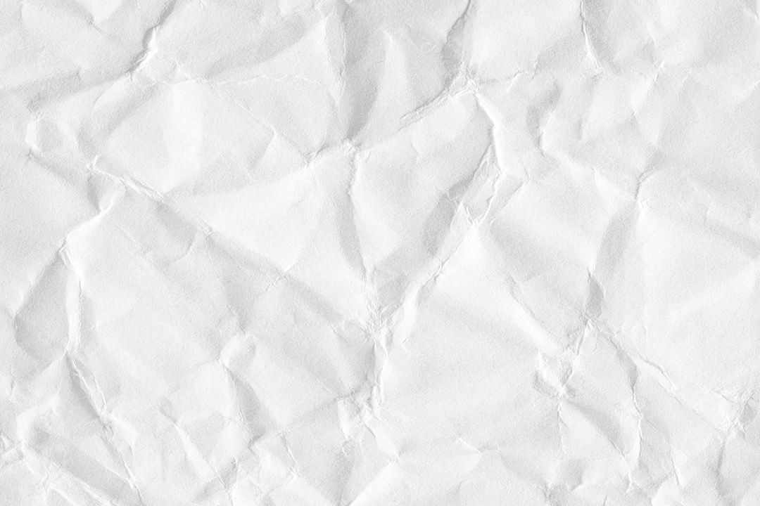 Papel branco limpo, fundo enrugado, abstrato. branco amassado