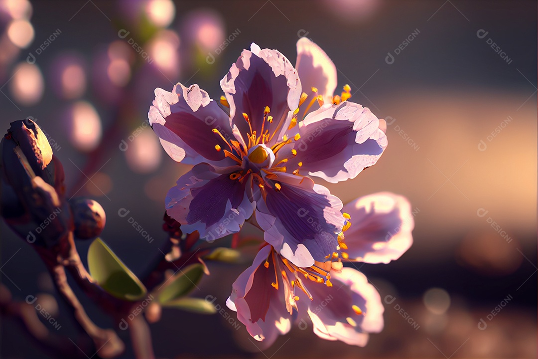 Flor de cerejeira primavera temporada arte gerada