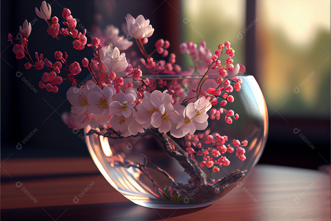 Flor de cerejeira primavera temporada arte gerada