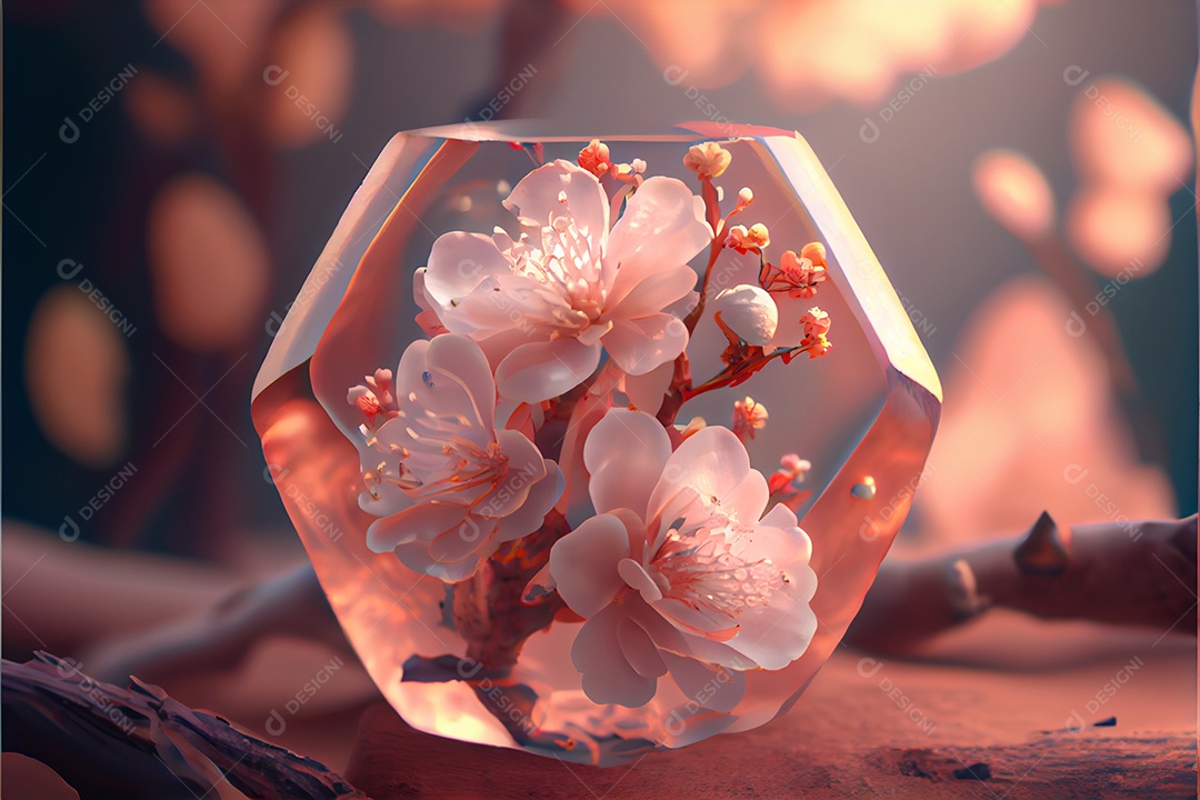 Flor de cerejeira primavera temporada arte gerada