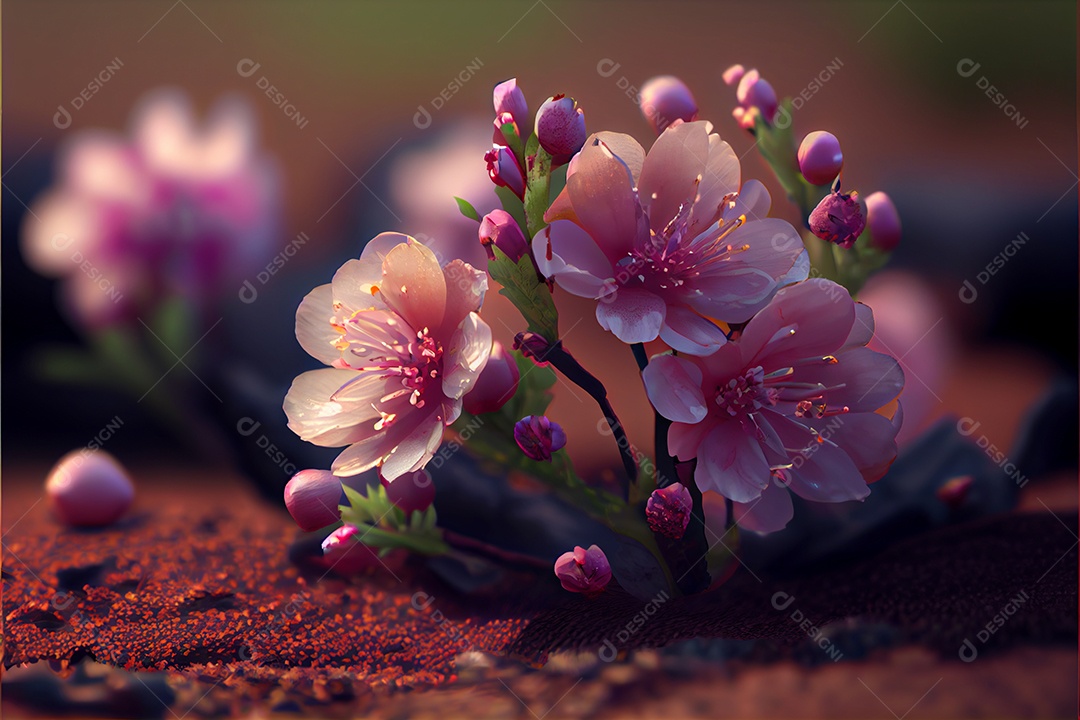 Flor de cerejeira primavera temporada arte gerada