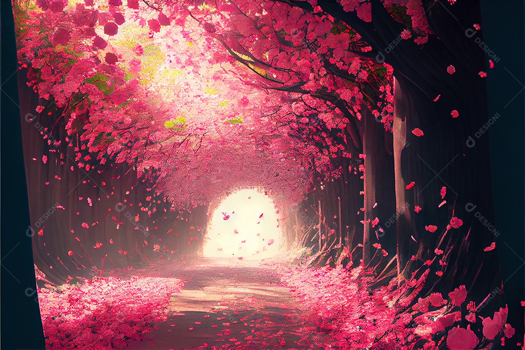 Flor de cerejeira primavera temporada arte gerada