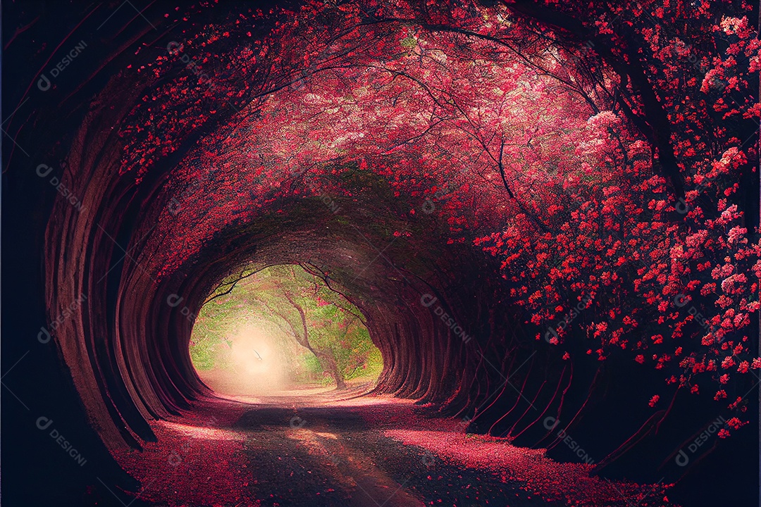 Flor de cerejeira primavera temporada arte gerada