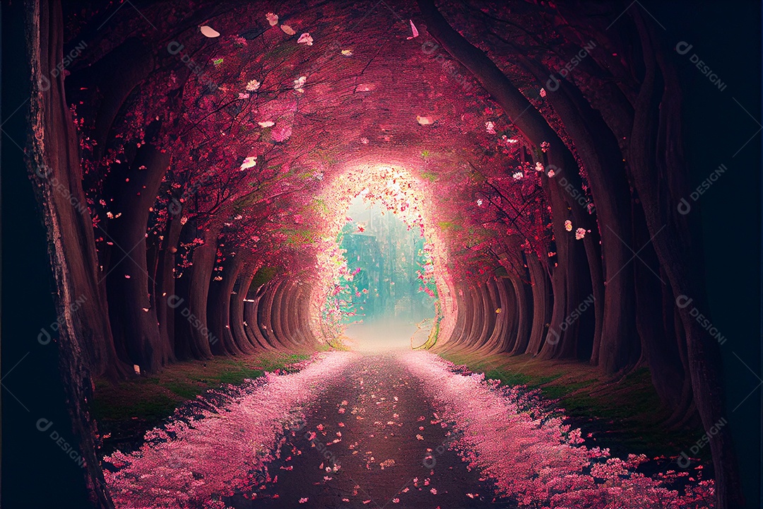 Flor de cerejeira primavera temporada arte gerada