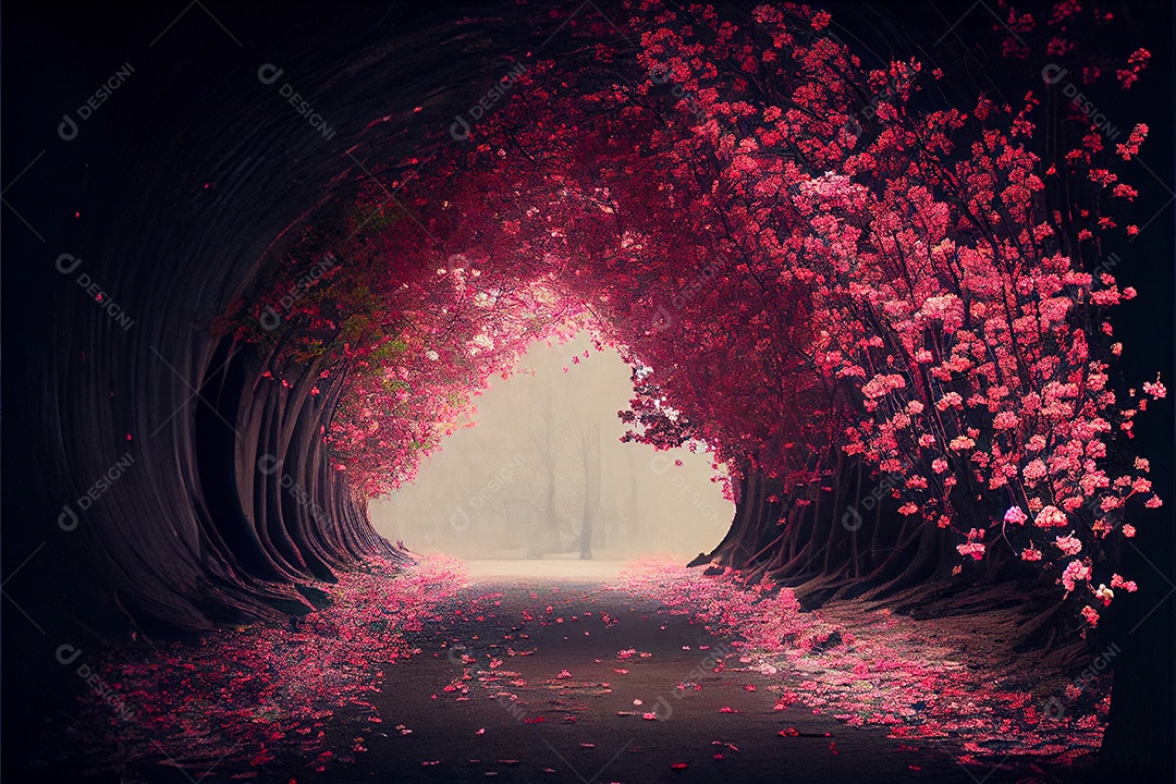 Flor de cerejeira primavera temporada arte gerada