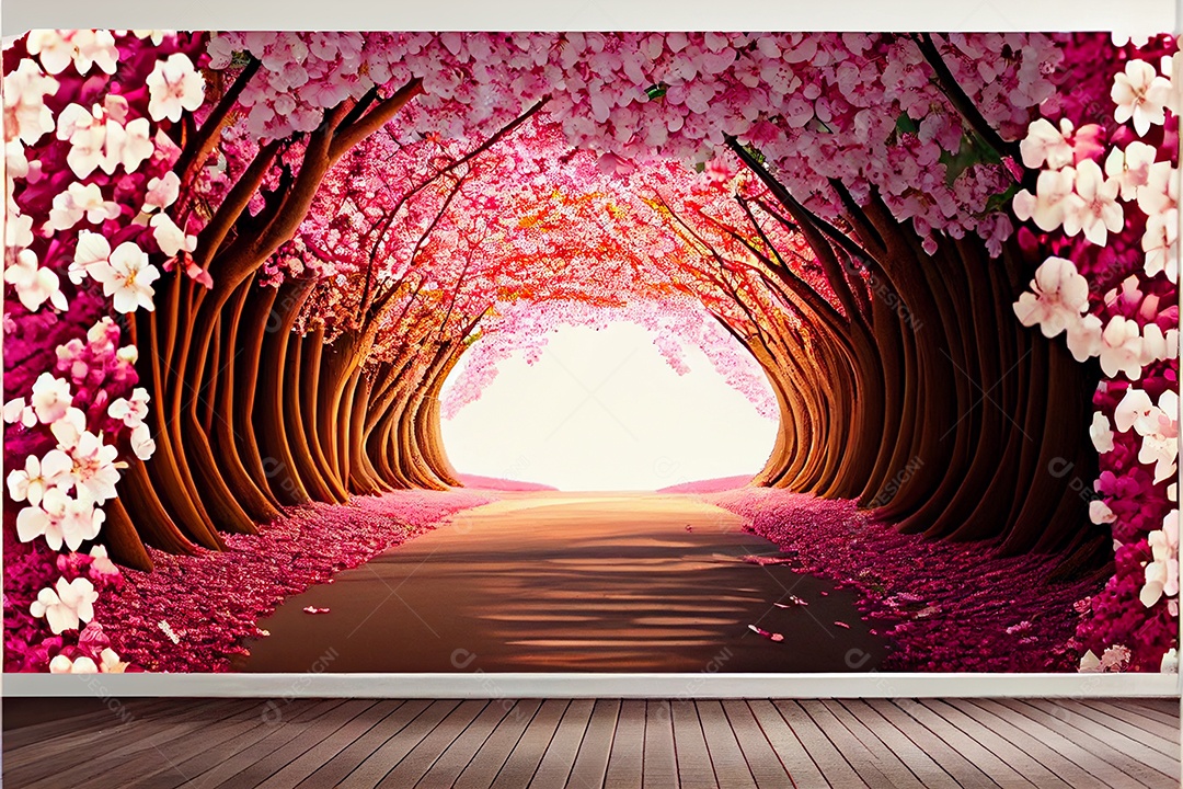 Flor de cerejeira primavera temporada arte gerada