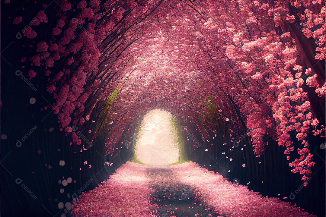 Flor de cerejeira primavera temporada arte gerada