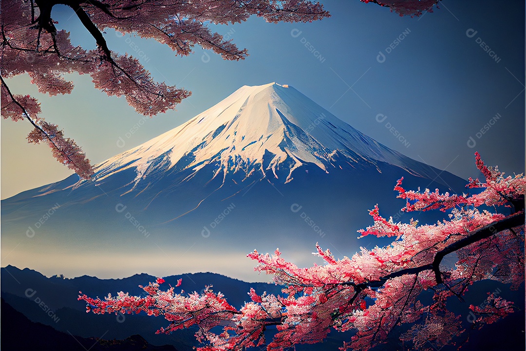 Flor de cerejeira primavera temporada arte gerada