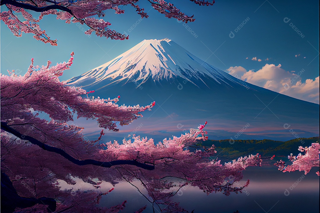 Flor de cerejeira primavera temporada arte gerada