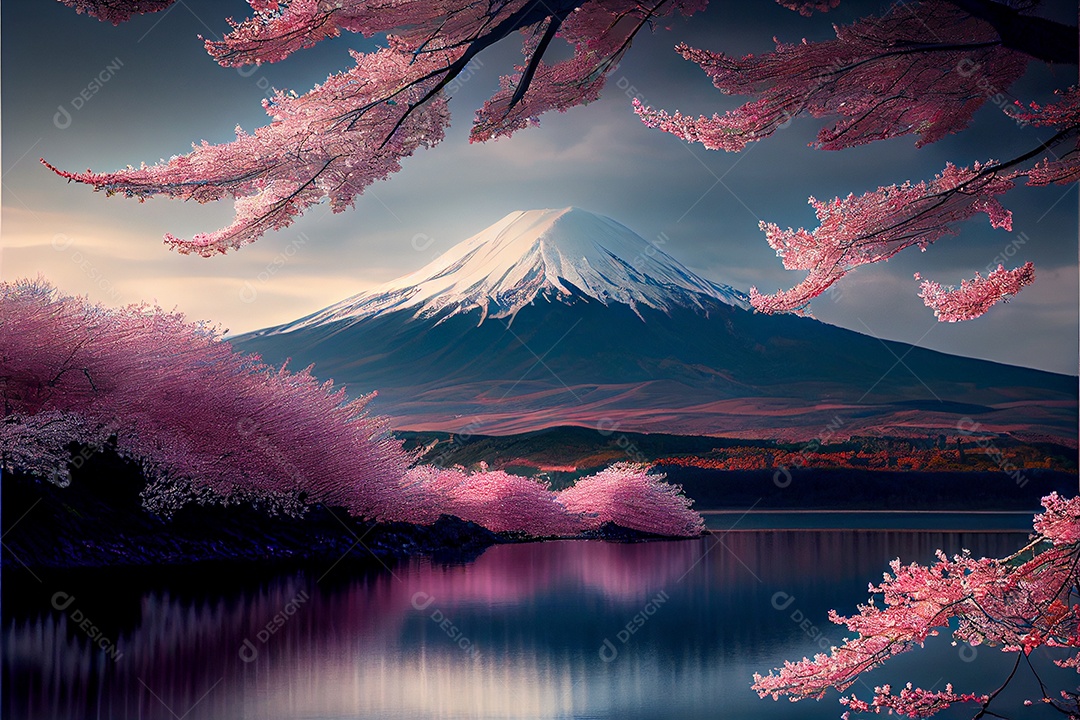 Flor de cerejeira primavera temporada arte gerada