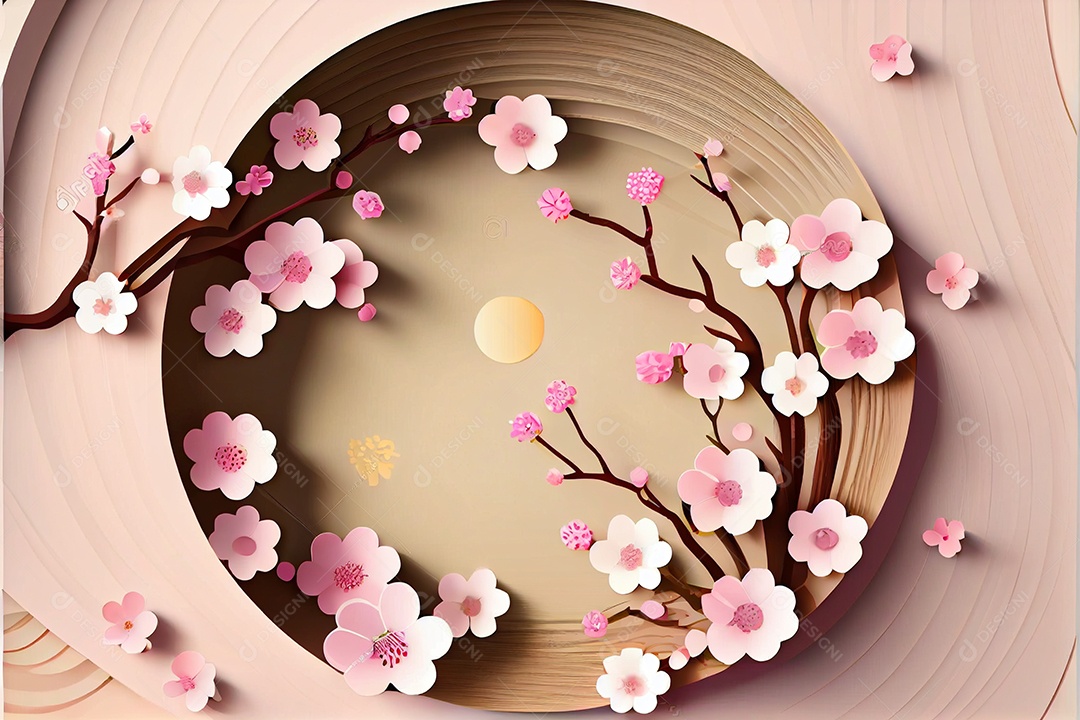 Flor de cerejeira primavera temporada arte gerada