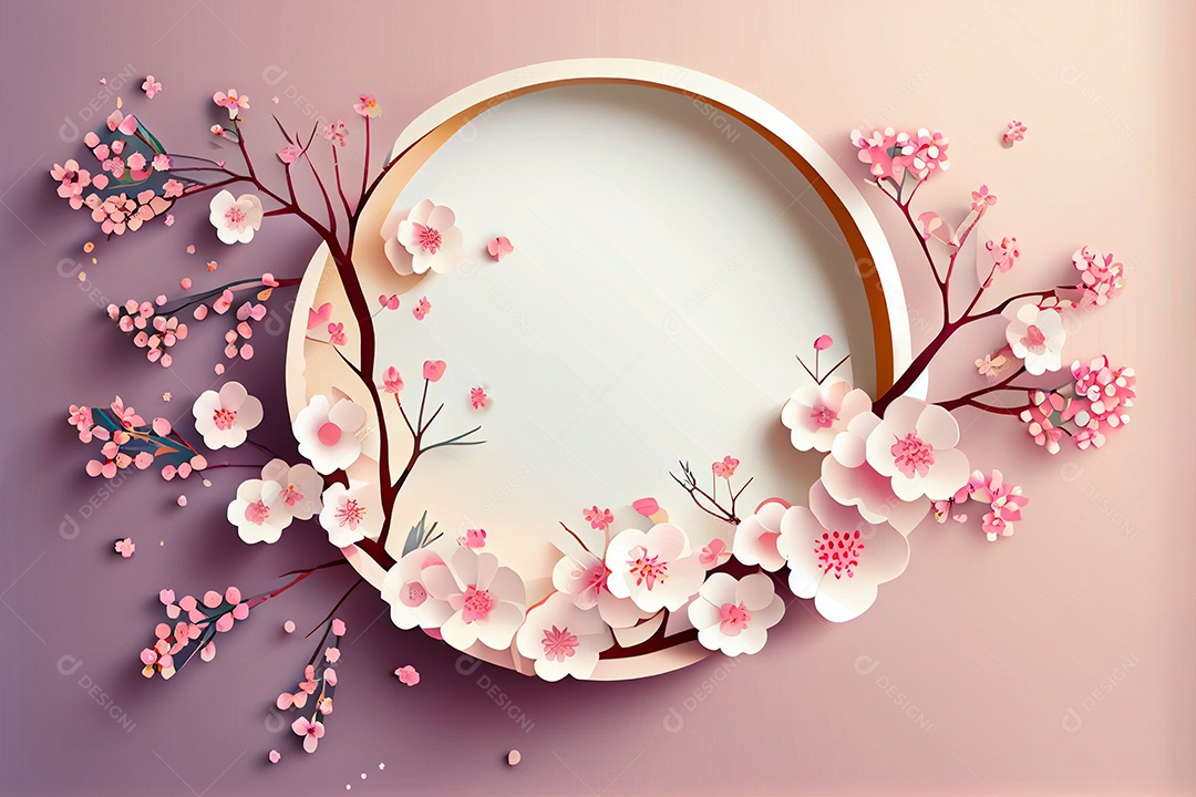 Flor de cerejeira primavera temporada arte gerada