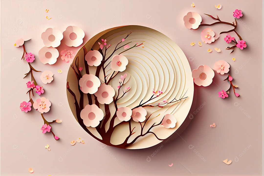 Flor de cerejeira primavera temporada arte gerada