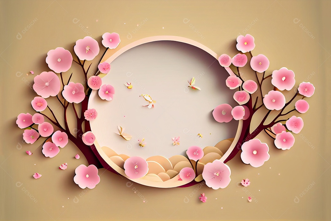 Flor de cerejeira primavera temporada arte gerada