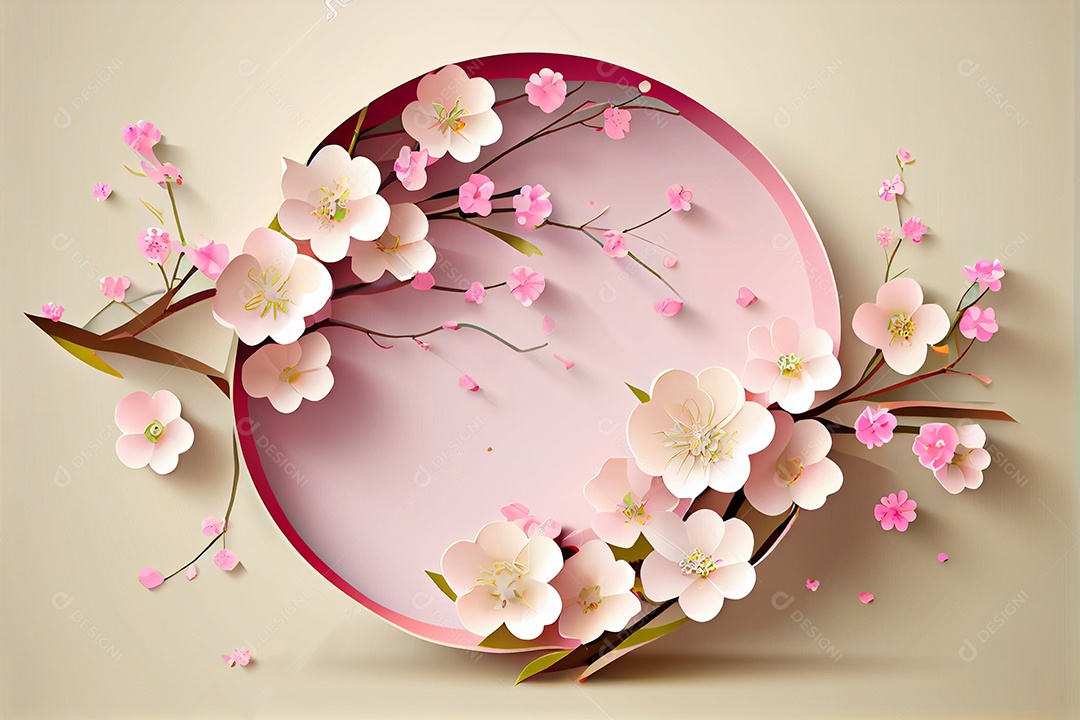 Flor de cerejeira primavera temporada arte gerada