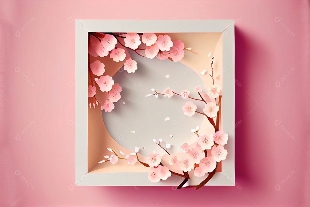 Flor de cerejeira primavera temporada arte gerada