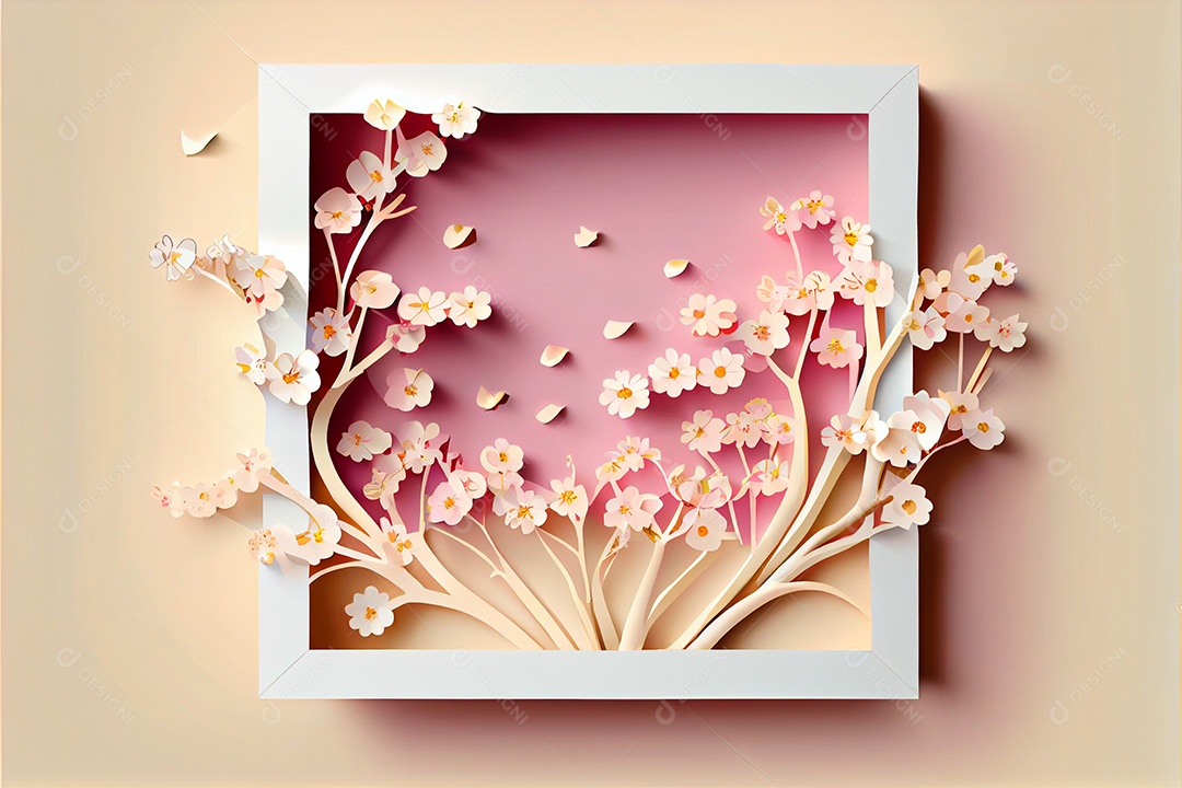 Flor de cerejeira primavera temporada arte gerada