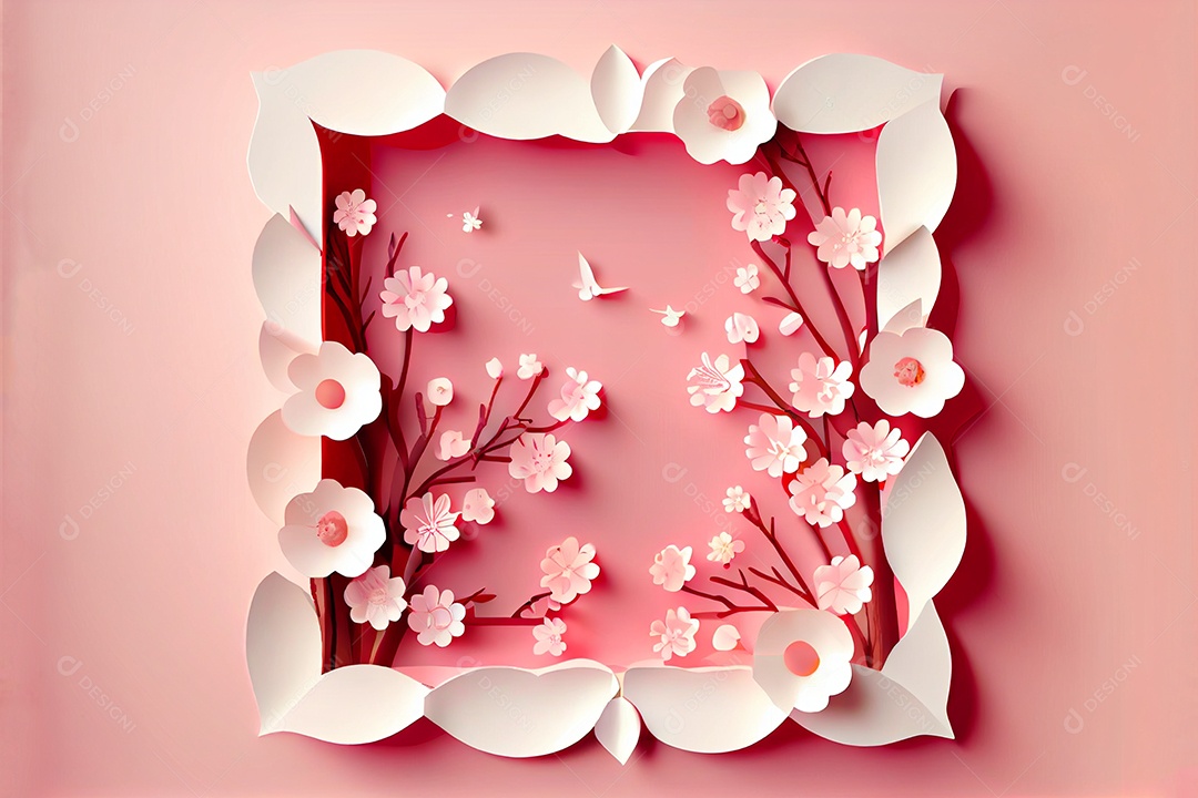 Flor de cerejeira primavera temporada arte gerada