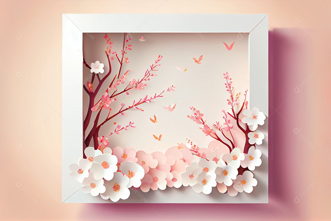 Flor de cerejeira primavera temporada arte gerada