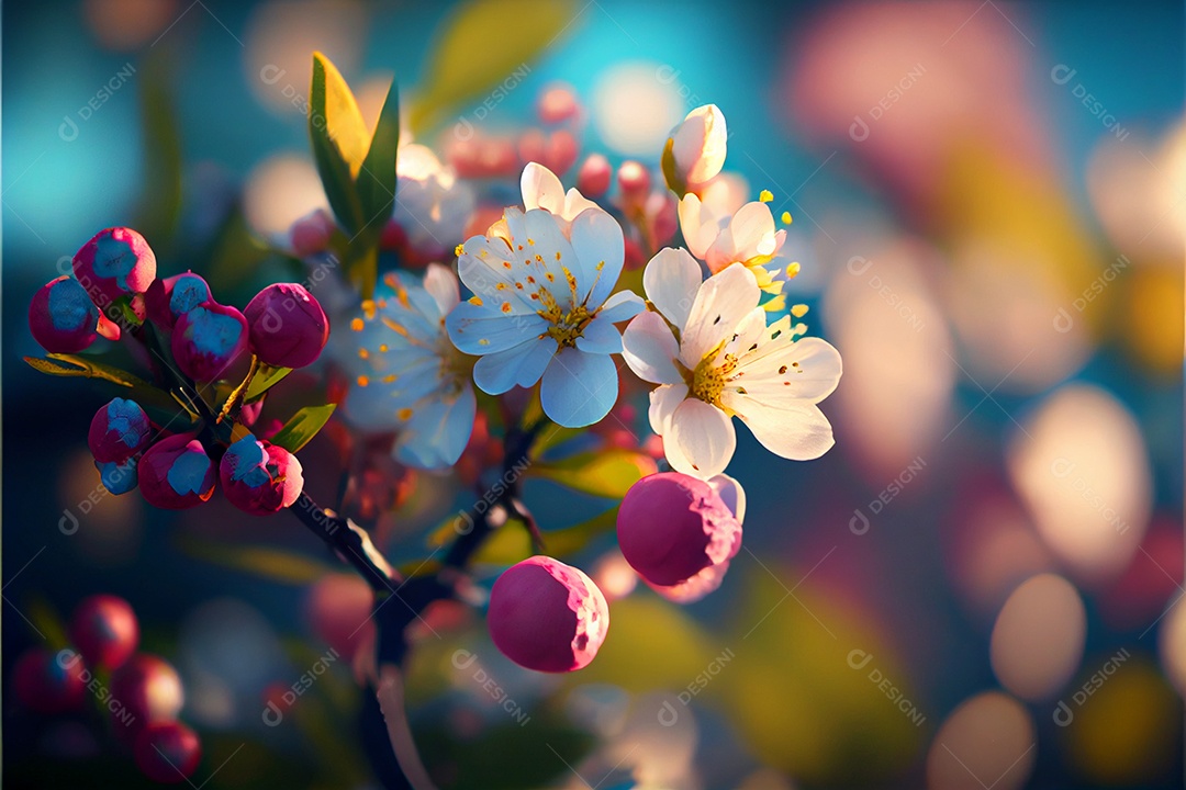 Flor de cerejeira primavera temporada arte gerada