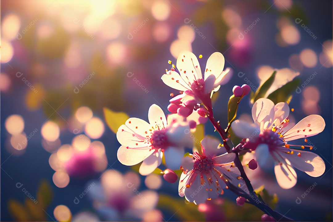 Flor de cerejeira primavera temporada arte gerada