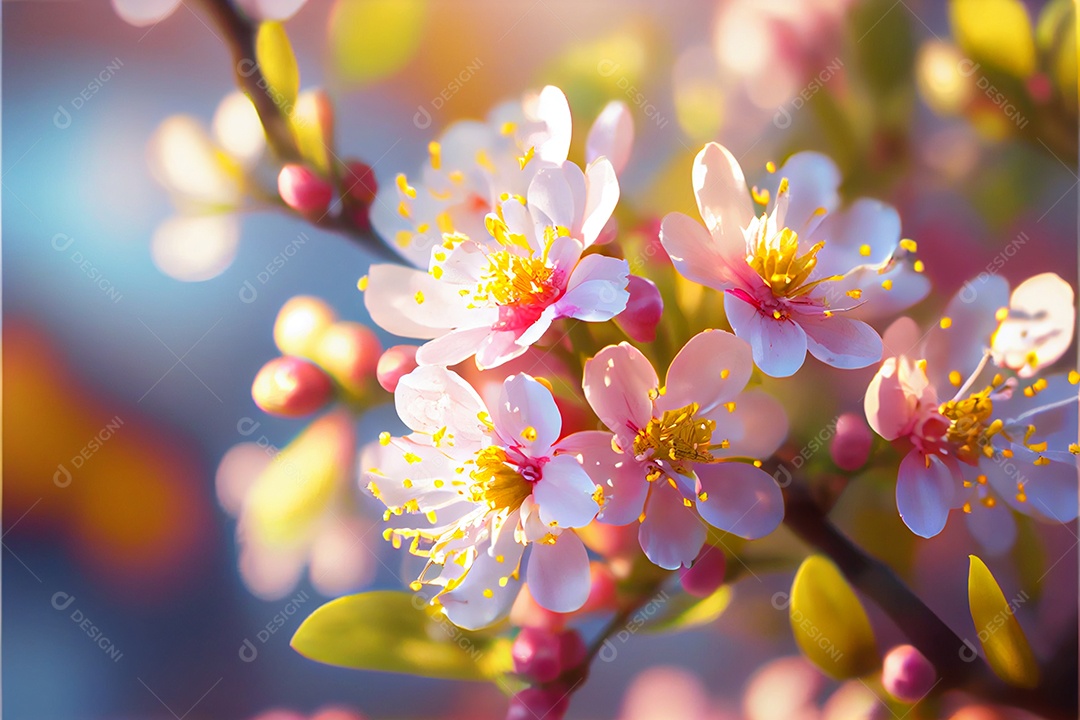 Flor de cerejeira primavera temporada arte gerada
