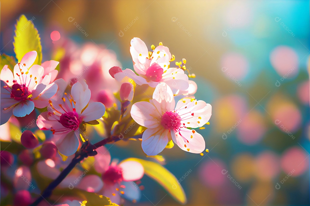 Flor de cerejeira primavera temporada arte gerada