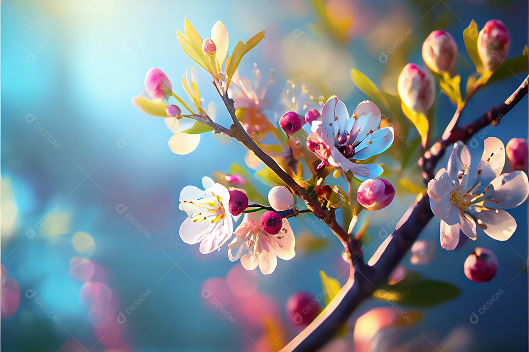 Flor de cerejeira primavera temporada arte gerada